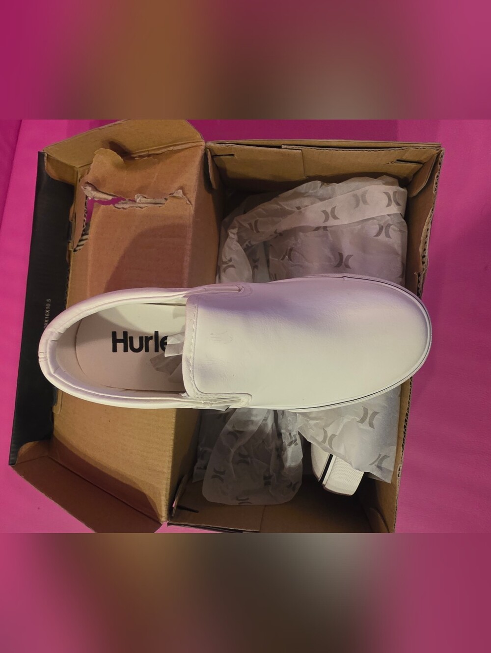 Hurley White Slip-On Loafer Sneakers